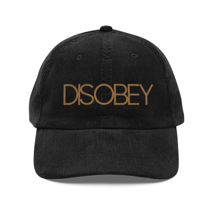 DISOBEY Corduroy Embroided Hat