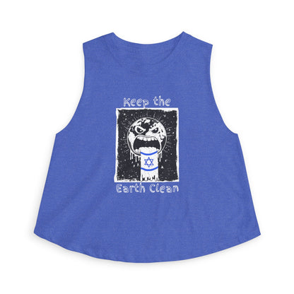 Keep the Earth Clean Racerback Cropped Tank Top