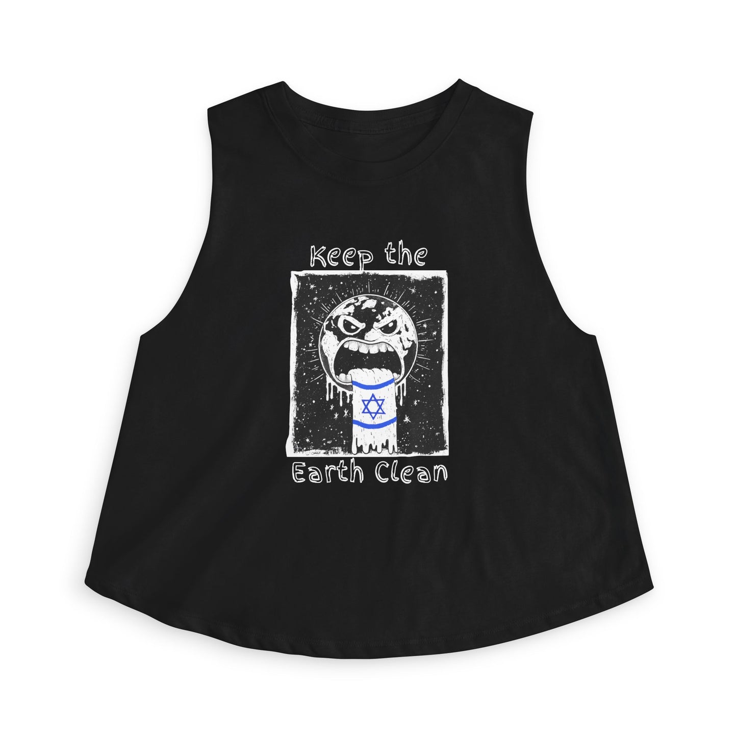 Keep the Earth Clean Racerback Cropped Tank Top