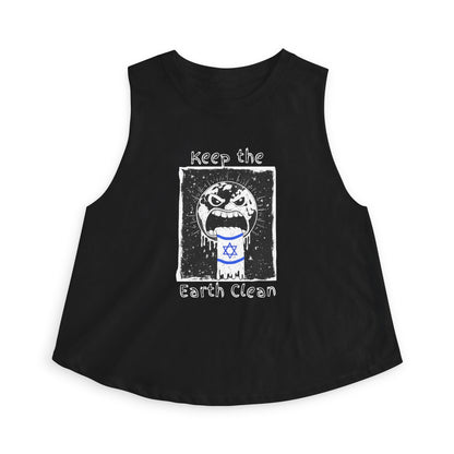 Keep the Earth Clean Racerback Cropped Tank Top