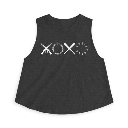 XOXO Resistance Racerback Cropped Tank Top