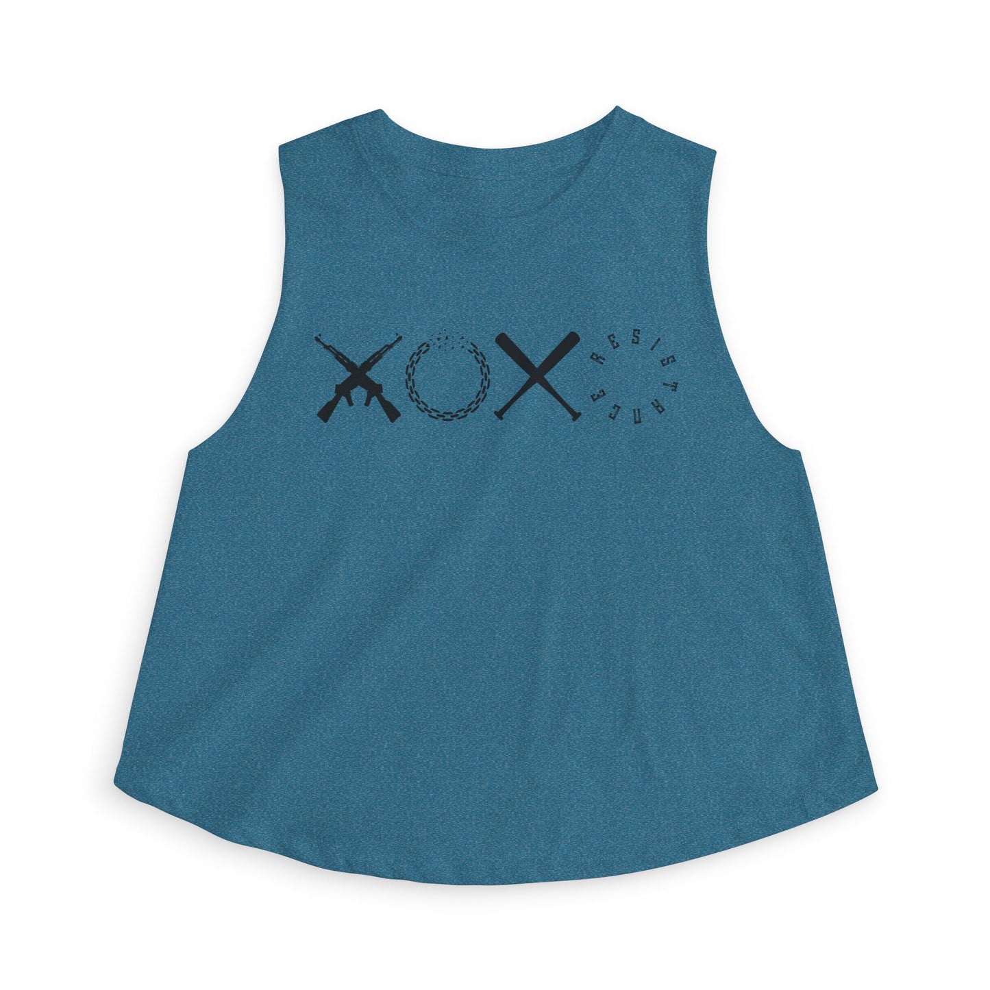 XOXO Resistance Racerback Cropped Tank Top