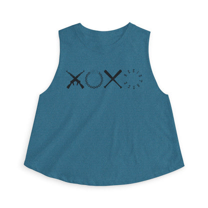 XOXO Resistance Racerback Cropped Tank Top