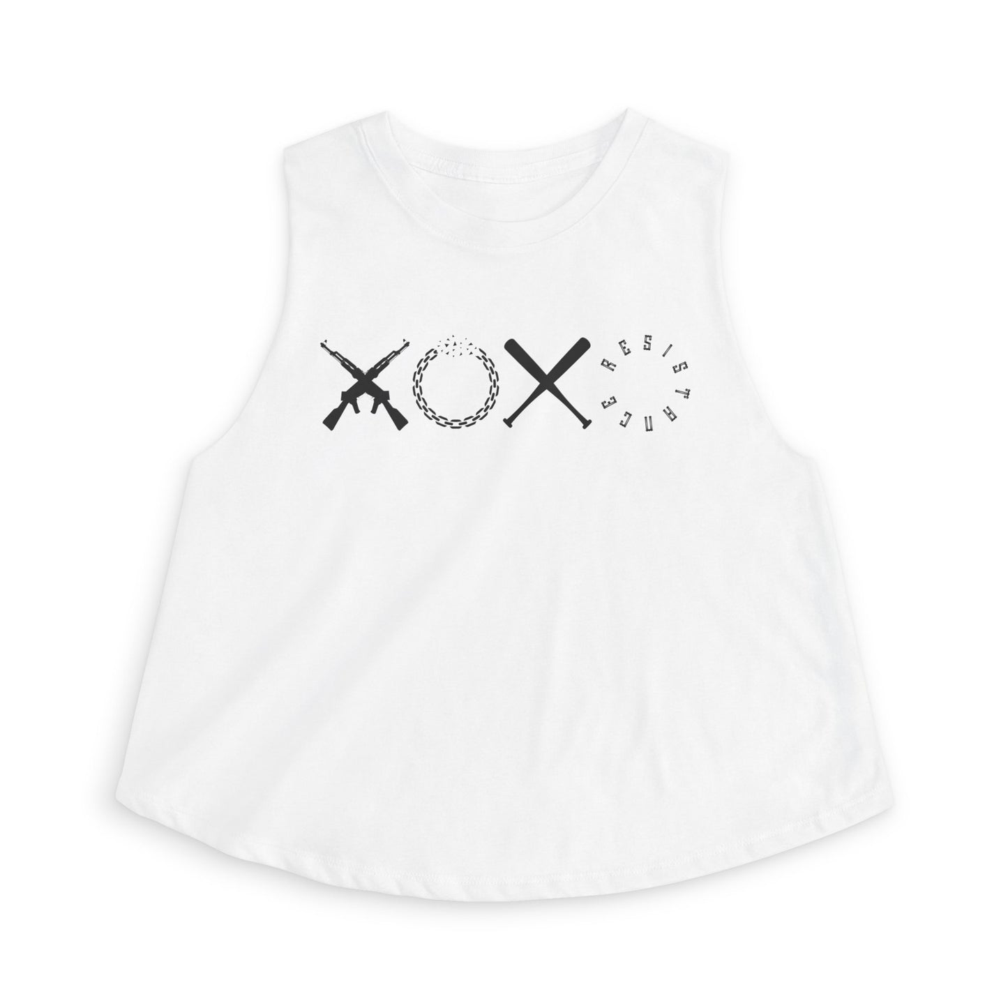 XOXO Resistance Racerback Cropped Tank Top