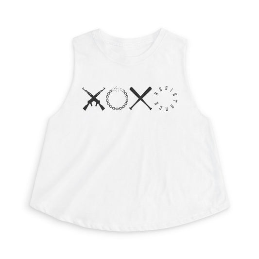 XOXO Resistance Racerback Cropped Tank Top