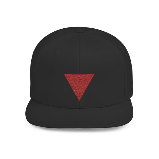 Upside Down Red Triangle Embroidered Hat
