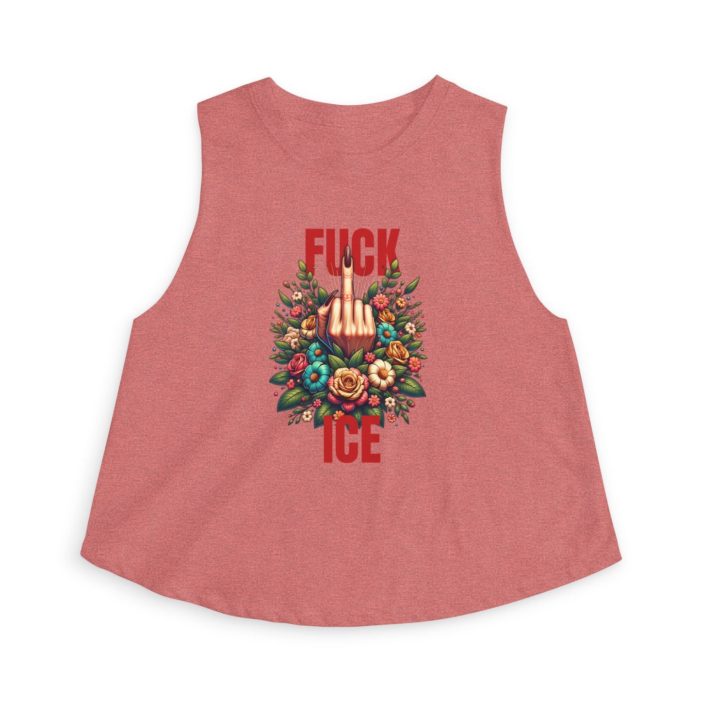 Fuck ICE Racerback Cropped Tank Top