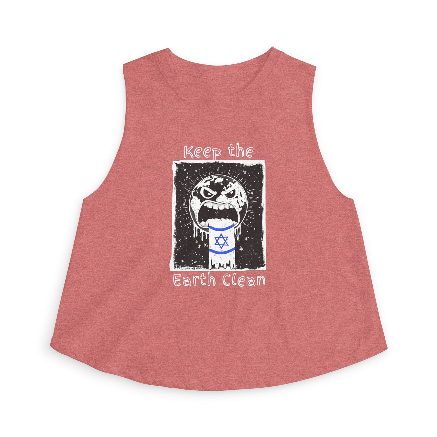 Keep the Earth Clean Racerback Cropped Tank Top