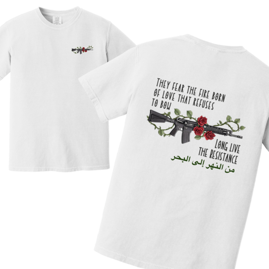 Fire Born of Love Palestine Resistance Tshirt