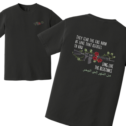 Fire Born of Love Palestine Resistance Tshirt