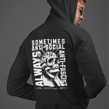 Always Anti-Fascist, Sometimes Antisocial Hoodie