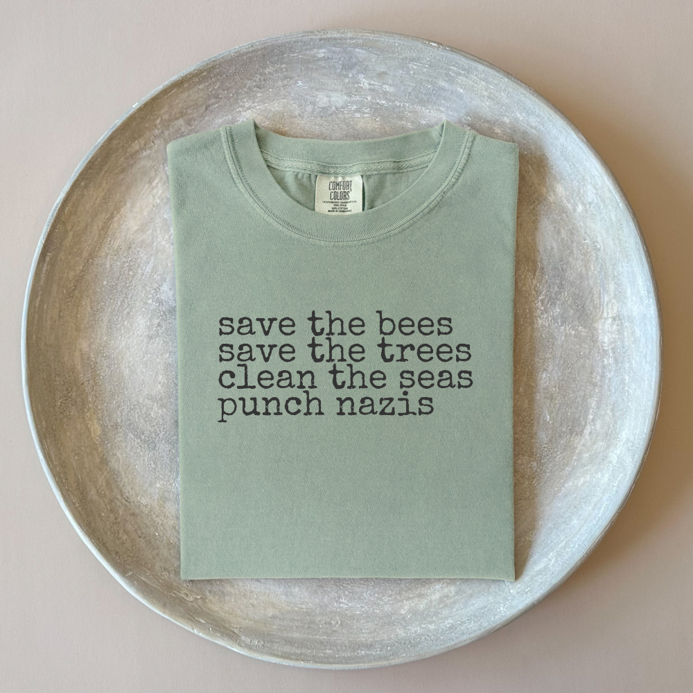 Save the Bees Punch Nazis Tshirt