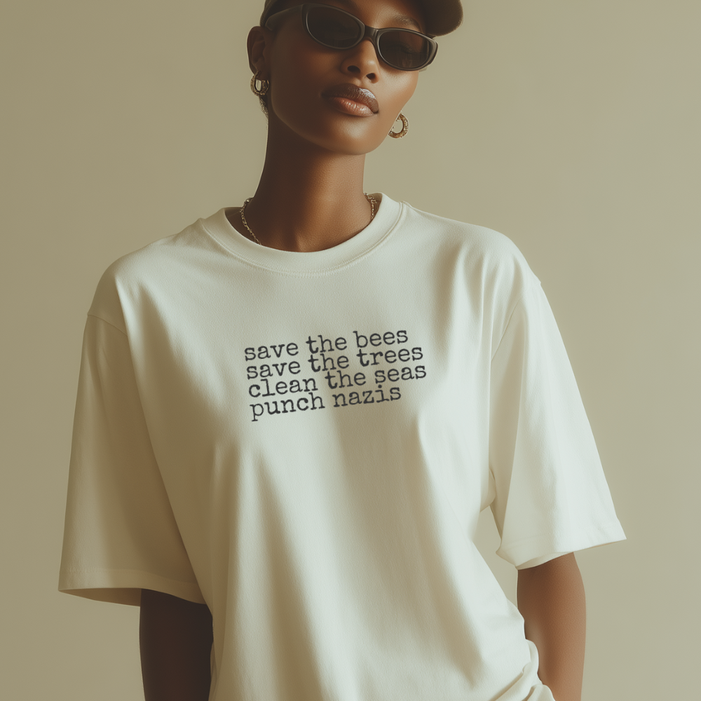 Save the Bees Punch Nazis Tshirt