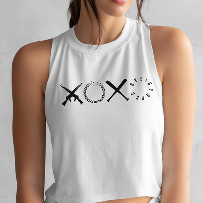 XOXO Resistance Racerback Cropped Tank Top