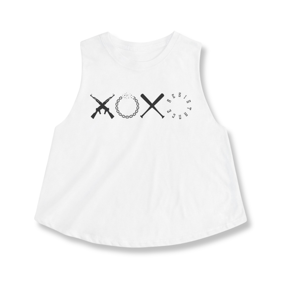 XOXO Resistance Racerback Cropped Tank Top