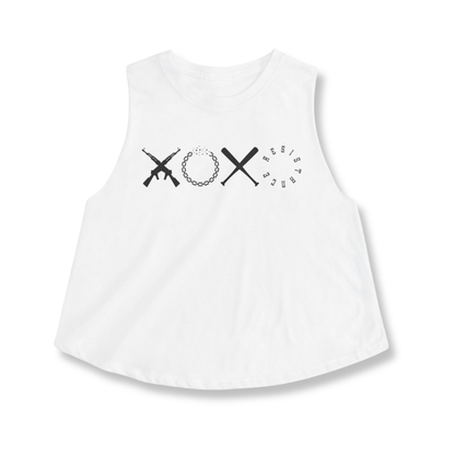 XOXO Resistance Racerback Cropped Tank Top