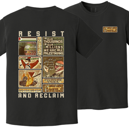 Resist and Reclaim 2 Gold Collage Tshirt