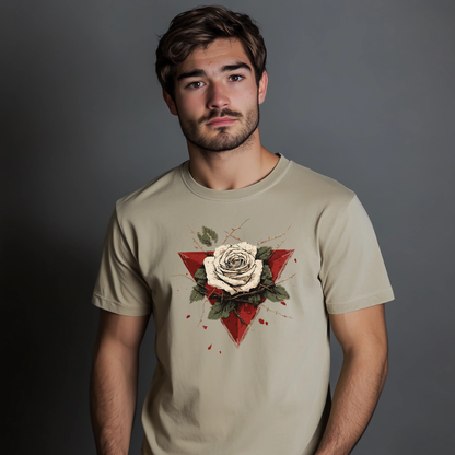 Red Triangle with Rose Palestine Tshirt