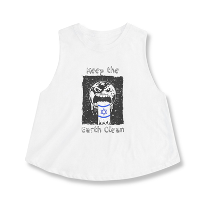 Keep the Earth Clean Racerback Cropped Tank Top