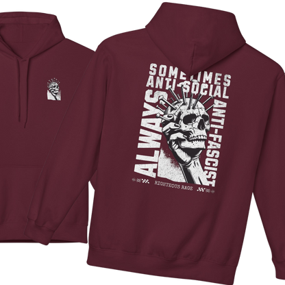 Always Anti-Fascist, Sometimes Antisocial Hoodie