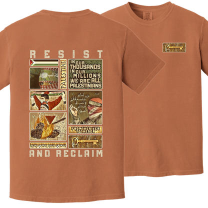 Resist and Reclaim 2 Gold Collage Tshirt