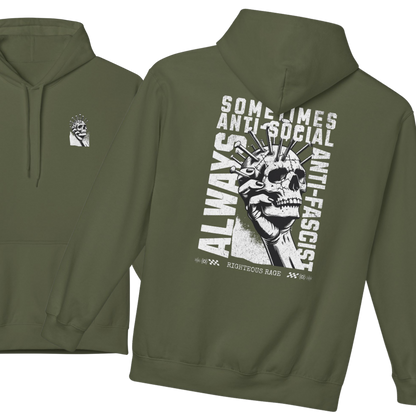 Always Anti-Fascist, Sometimes Antisocial Hoodie