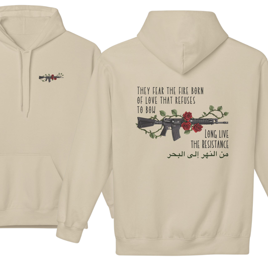 Fire Born of Love Palestine Hoodie