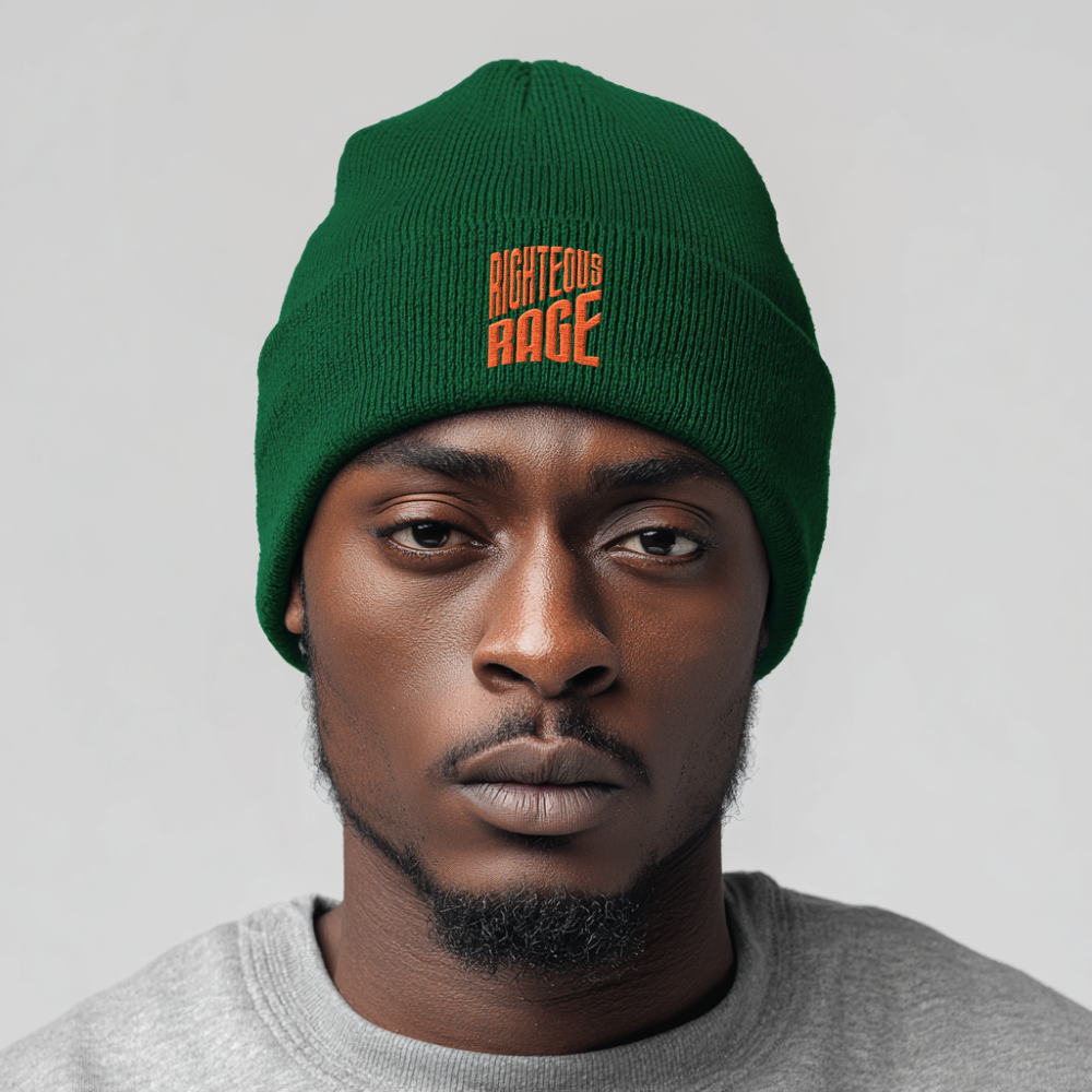 Righteous Rage Brand Embroidered Beanie Hat